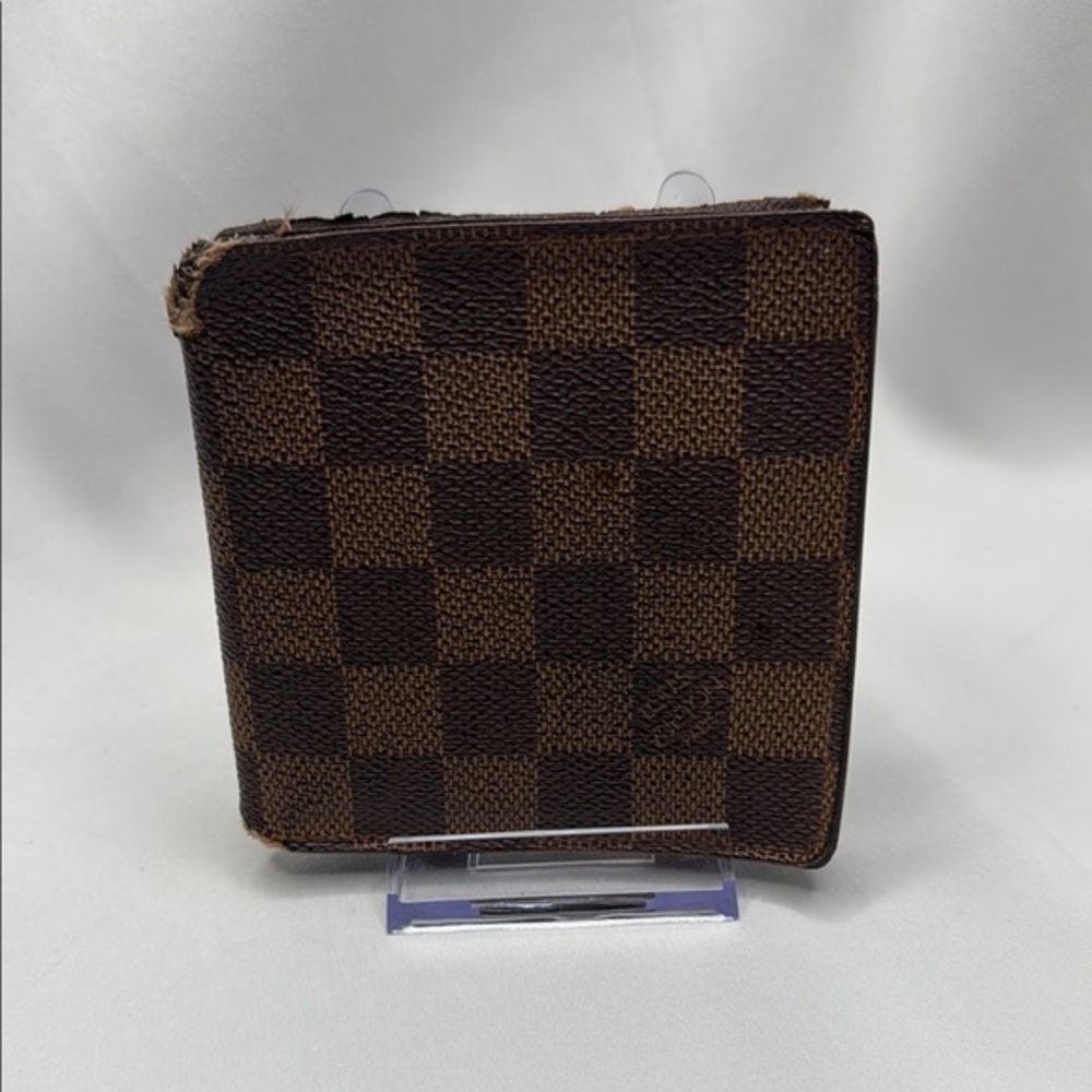 Louis Vuitton Ebene Damier Bi-Fold Marco Wallet Brown | Men’s | Pre-Owned |